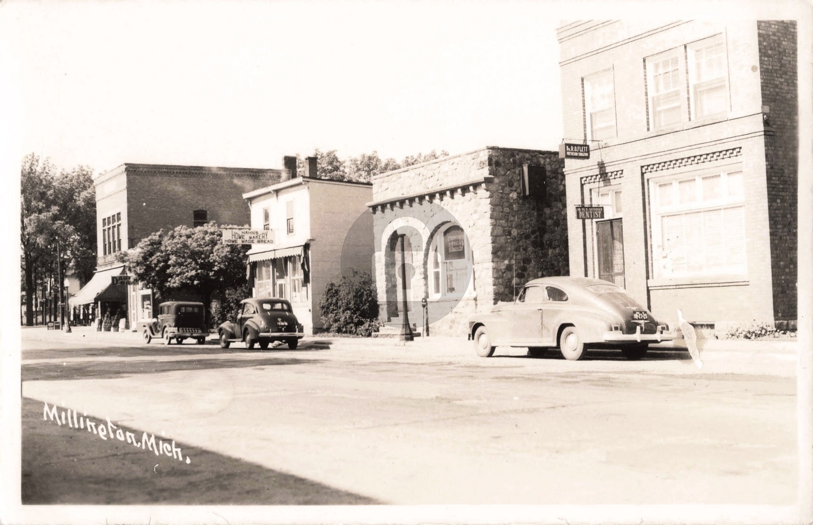 Street View Millington MI Michigan RPPC Photo Postcard COPY