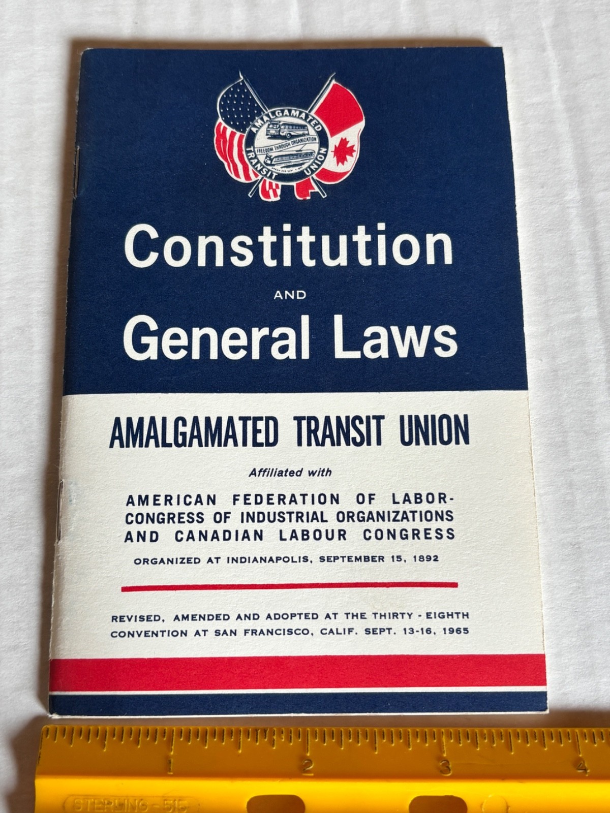 1965 Constitution and General Laws Amalgamated Transit Union