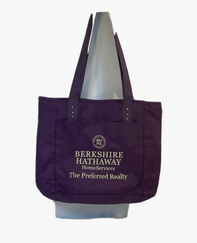Vintage Berkshire Hathaway Home Services Preferred Realty Tote Bag Purple