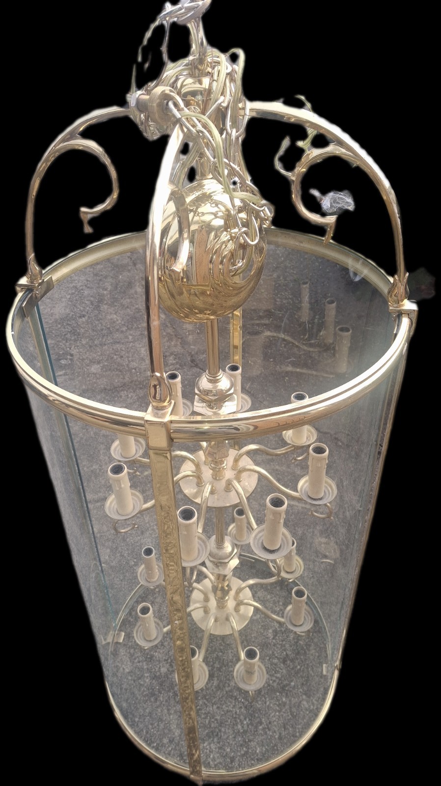 Brass Lantern 16 Light 2 Tier Brass Lantern 16 Light 2 Tier