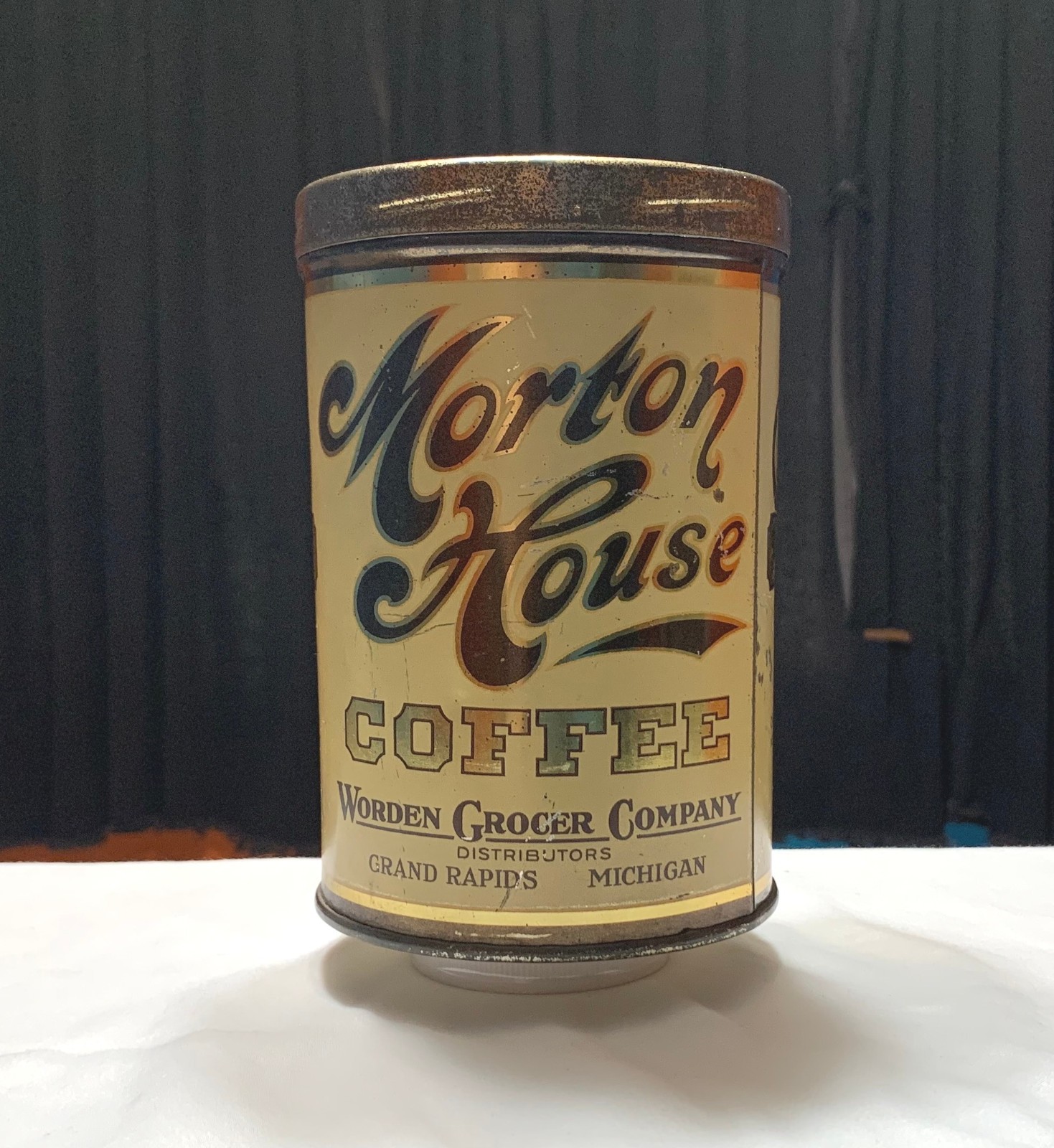 Coffee Can Morton House Coffee Worden Grocer Company Grand Rapids, Michigan Mich