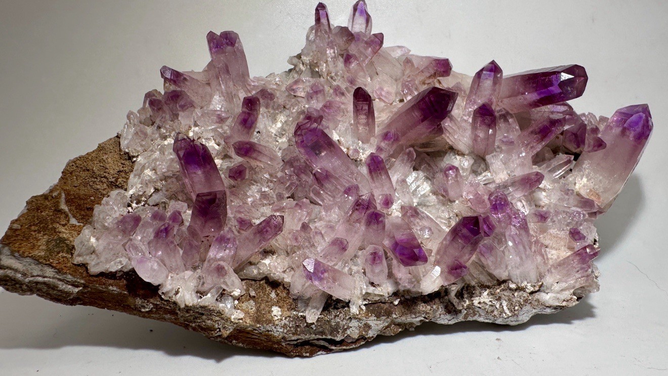 XL HIGH QUALITY Vera Cruz Amethyst Cluster On Matrix/Deep Raspberry Color