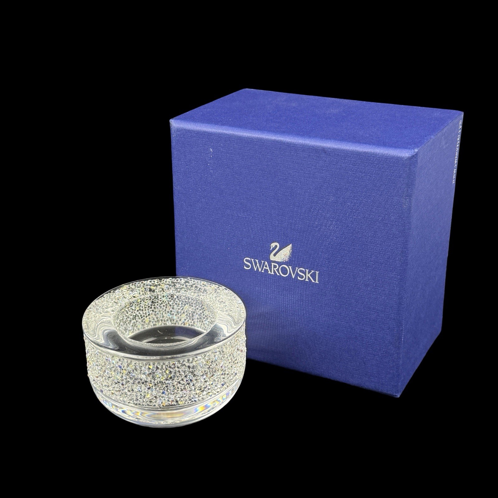 NEW - Swarovski Cystalline Shimmer Tea Light Holder 2.5” -NWB