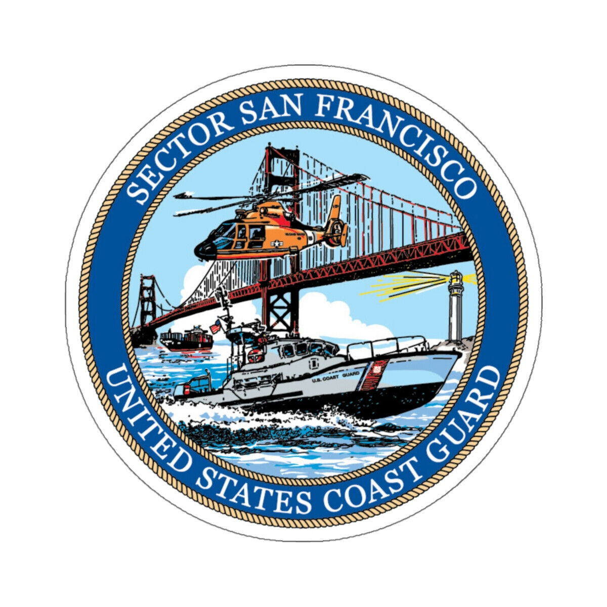 USCG Sector San Francisco (U.S. Coast Guard) STICKER Vinyl Die-Cut Decal