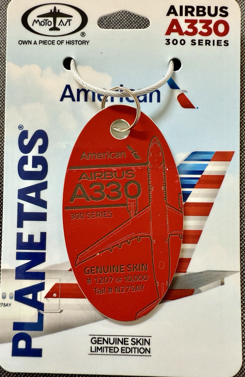 MotoArt PlaneTags American Airlines A330 Red/Dark Red Sold Out Limited Edition