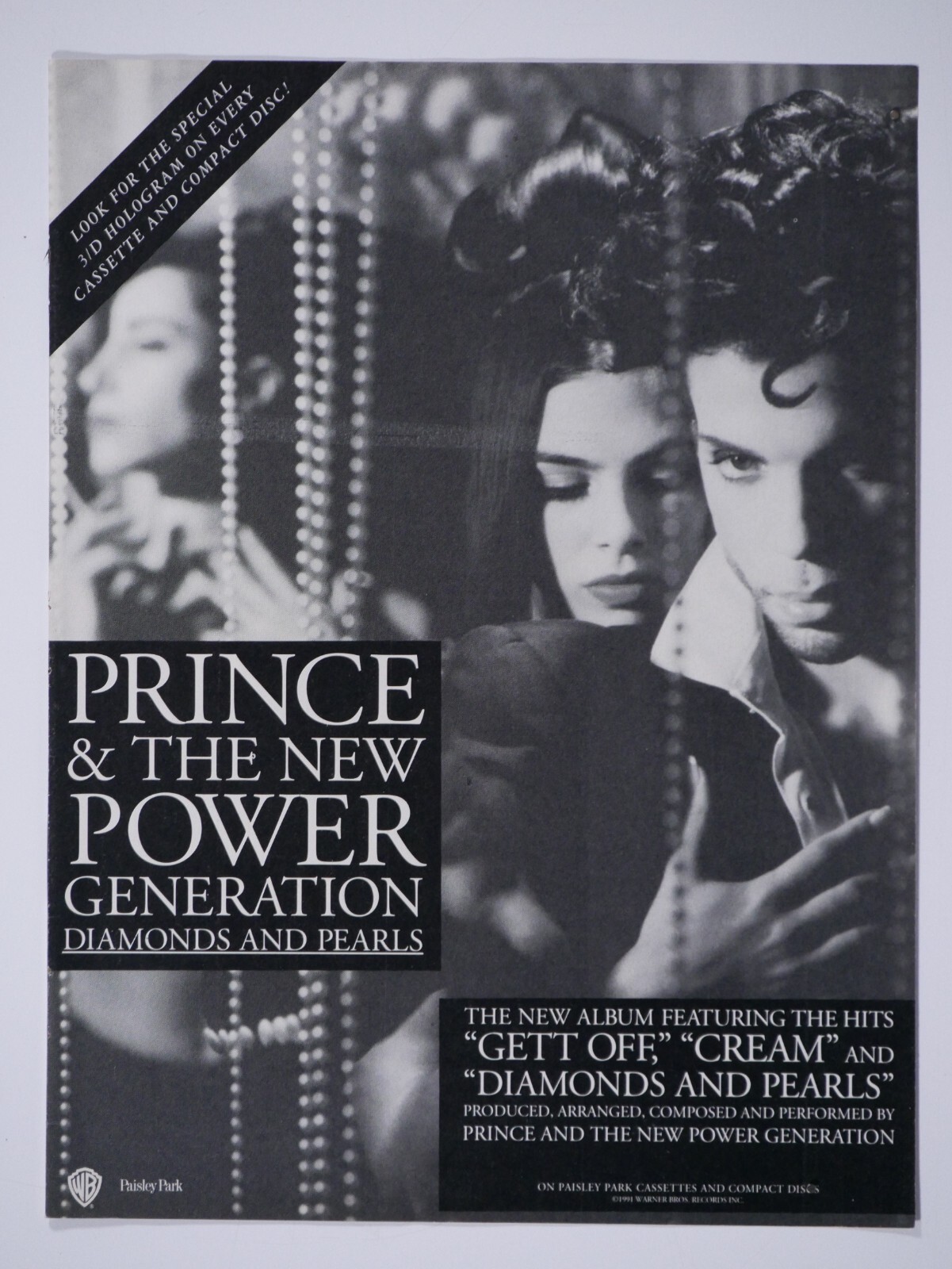 PRINCE  New Power Generation Vintage 1992 Original Print Ad 8.5 x 11\