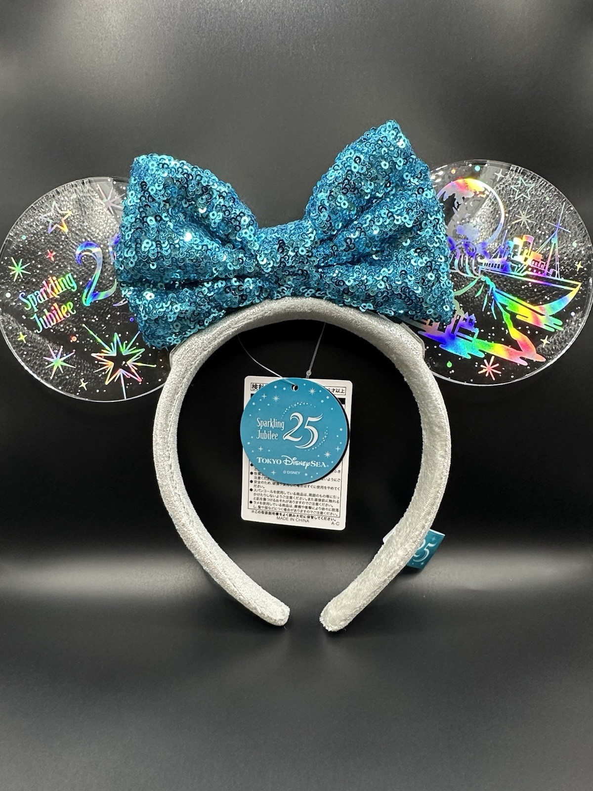 Tokyo Disney Sea 25th Anniversary Clear Sparkling Jubilee Ears Headband 2026