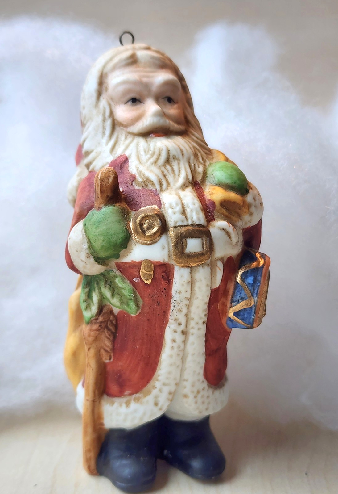 🎄 Vintage Silvestri Ceramic bisque Old World Santa 4\