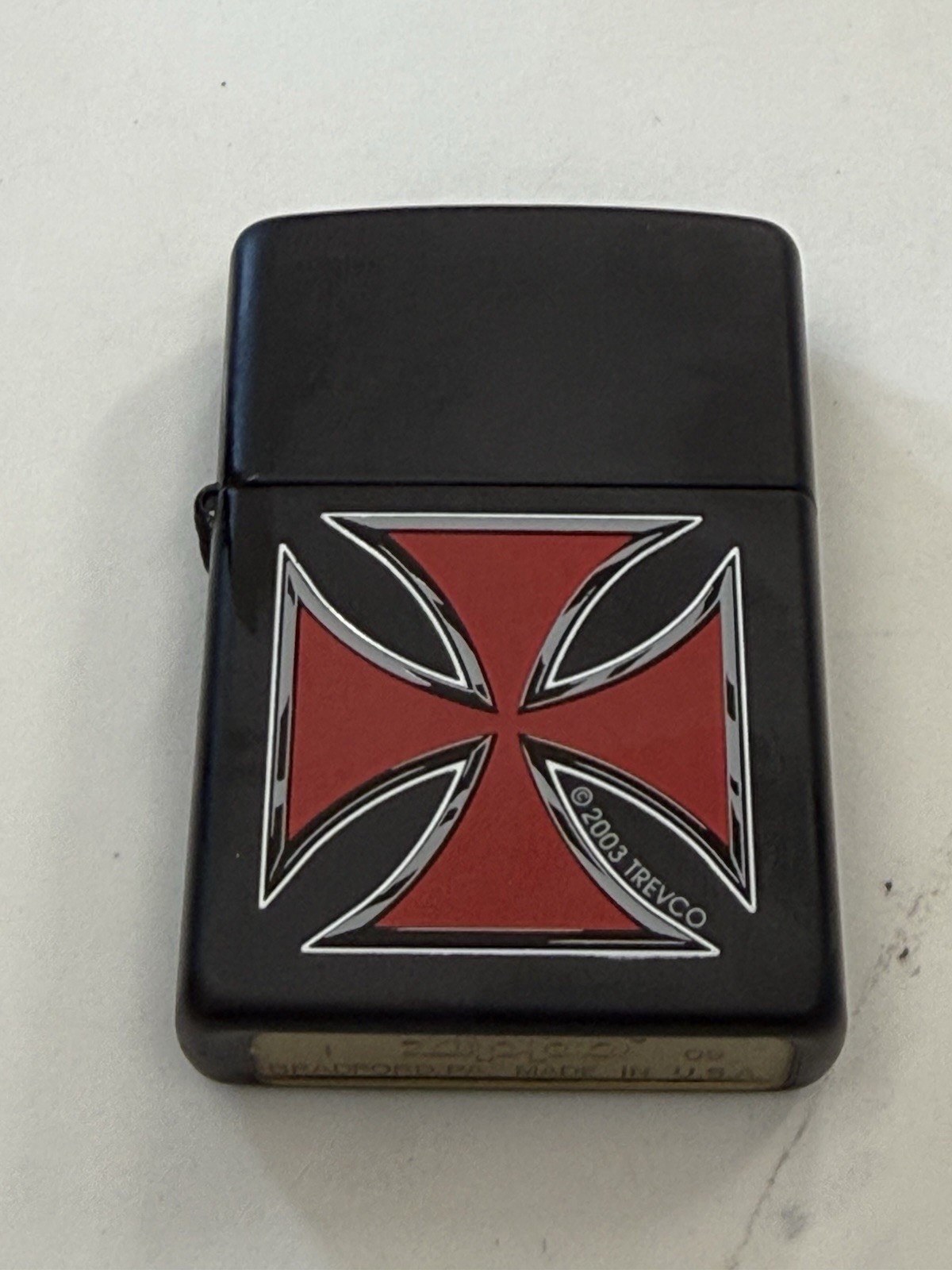 ZIPPO 2009 TREVCO IRON CROSS BLACK MATTE LIGHTER SEALED IN BOX H296 ZIPPO 2009 TREVCO IRON CROSS BLACK MATTE LIGHTER SEALED IN BOX H296
