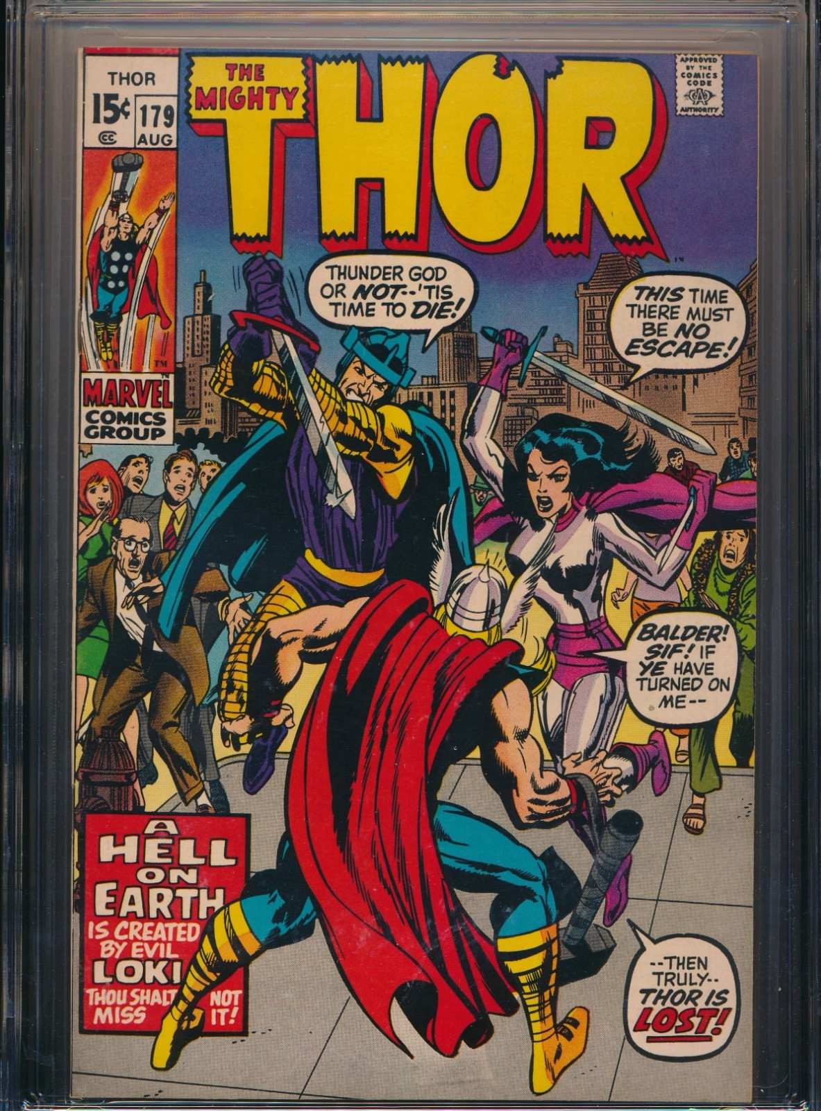 THOR #179 (08/70) CGC NM 9.4 NEAL ADAMS ROMITA COVER KIRBY INTERIOR ART THOR #179 (08/70) CGC NM 9.4 NEAL ADAMS ROMITA COVER KIRBY INTERIOR ART