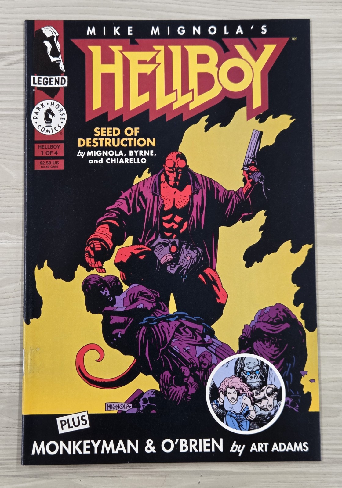 Hellboy: Seed of Destruction #1 Dark Horse Comics 1994, 1st solo Hellboy VGF