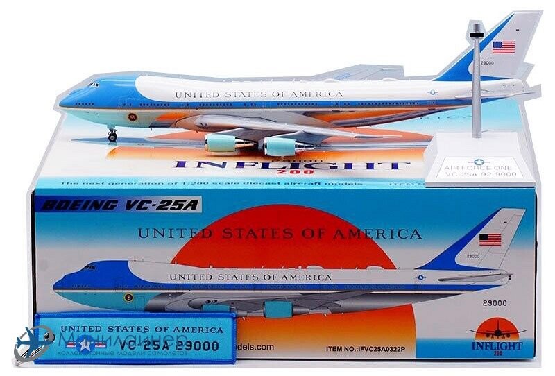 Inflight IFVC25A0322P Air Force One USAF Boeing VC-25A 29000 Diecast 1/200 Model