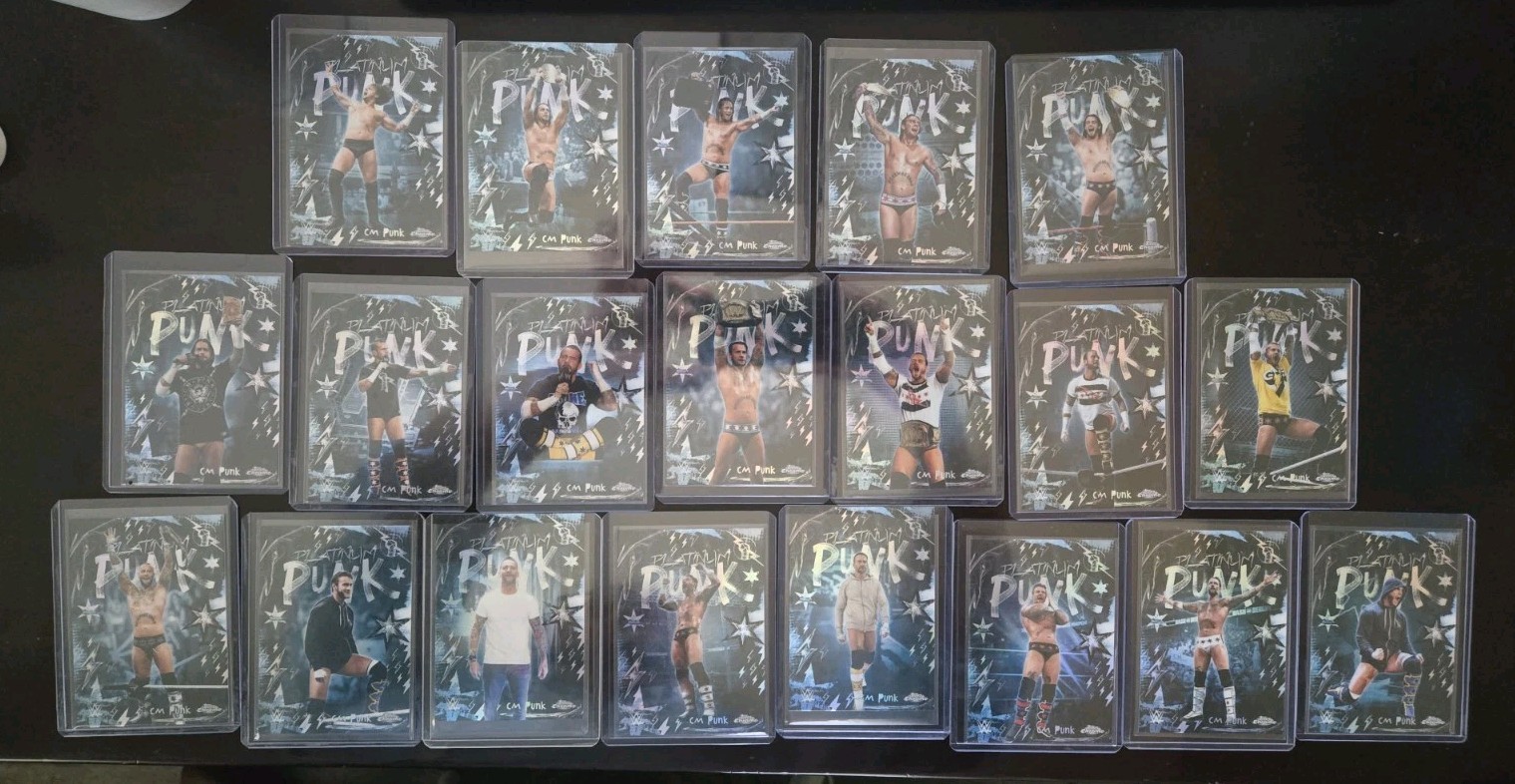 CM PUNK Topps Chrome 2026 Platinum Punk Complete Set PLP 1 - PLP 20