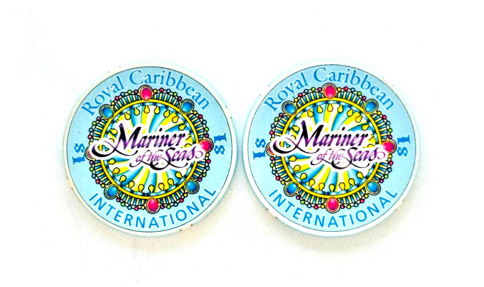 VINTAGE ROYAL CARIBBEAN $1 CASINO CHIPS MARINER of the SEAS lot 2