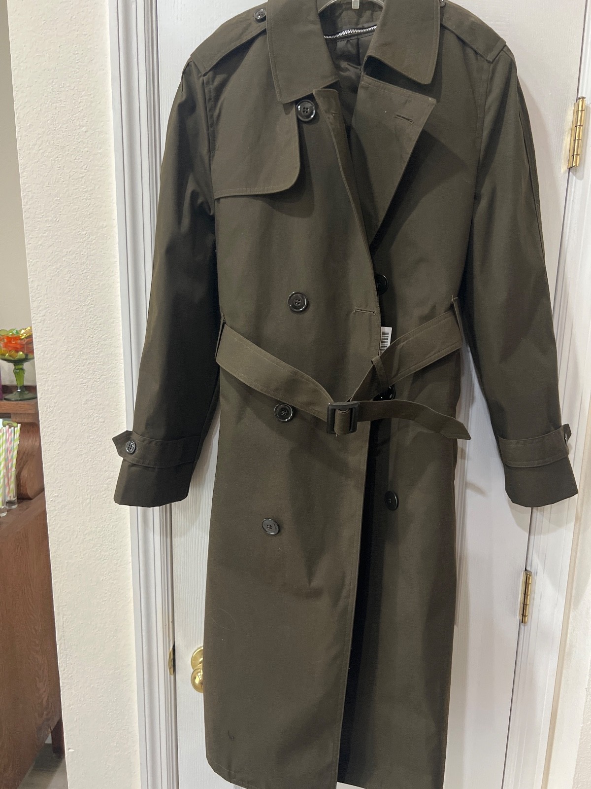 U.S Army AGSU All Weather Trench Coat Heritage Green Men’s 36R + Liner