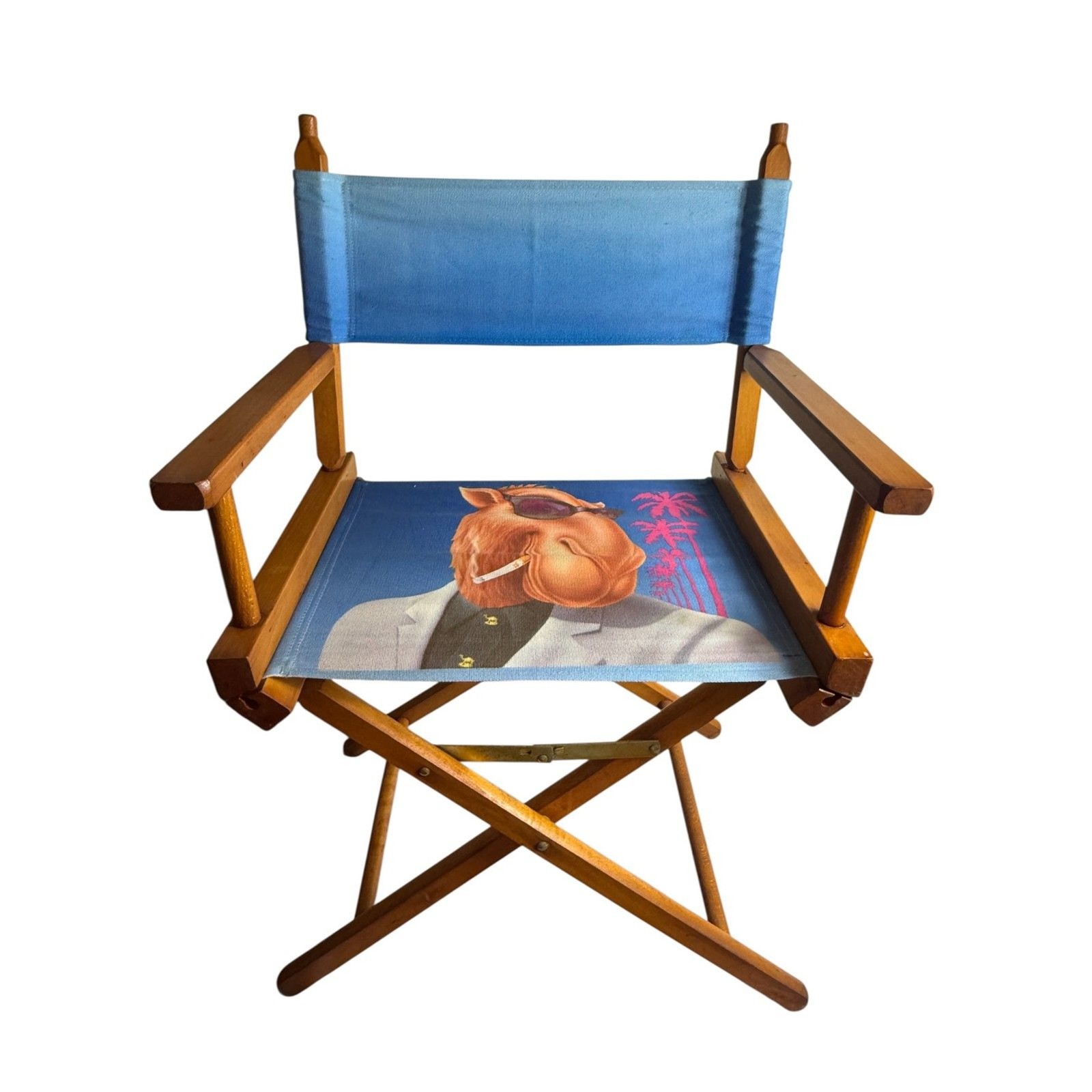 Vintage Joe Camel Cigarettes Directors Chair Folding Wood Canvas Cigarette Promo