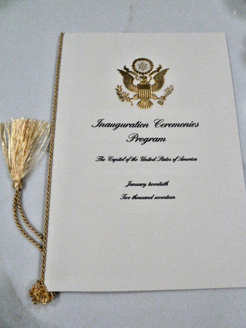 President Donald J. Trump Inauguration Invitation and Program 2017