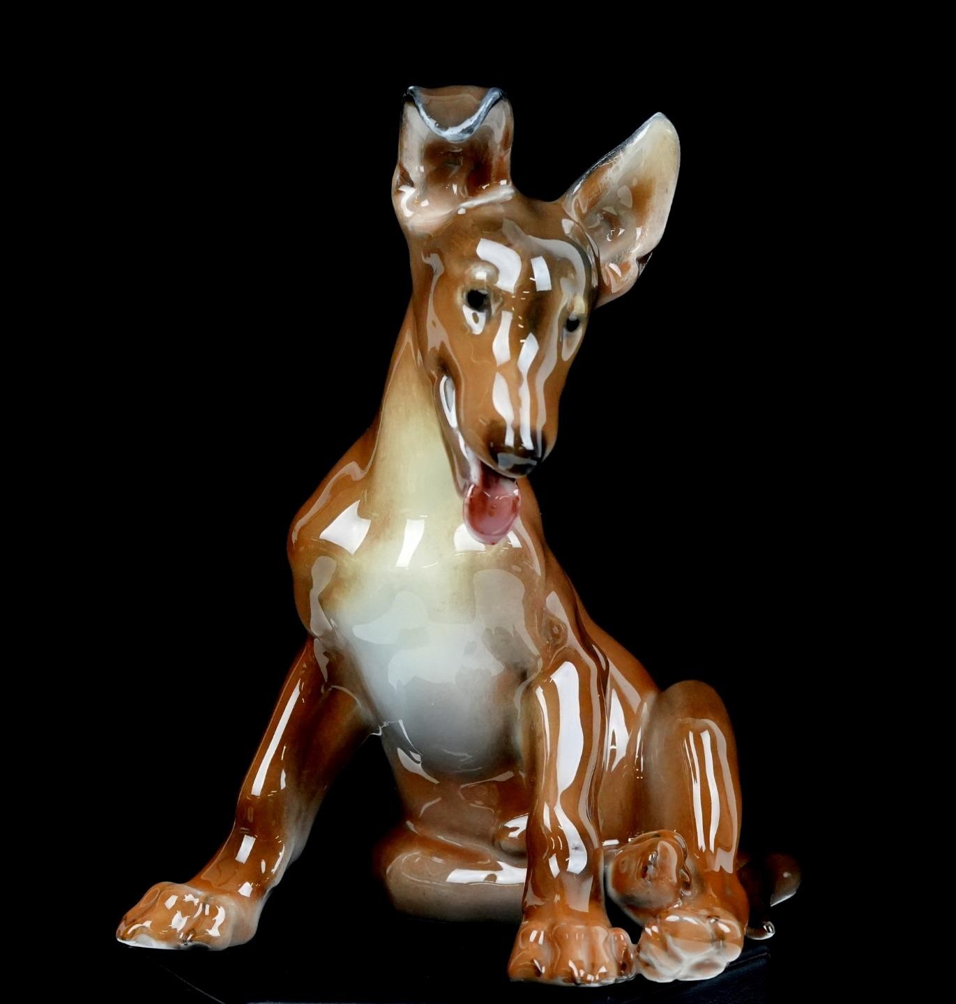 Rosenthal Porcelain Kärner German Shepherd Sitting Puppy 5 1/4\