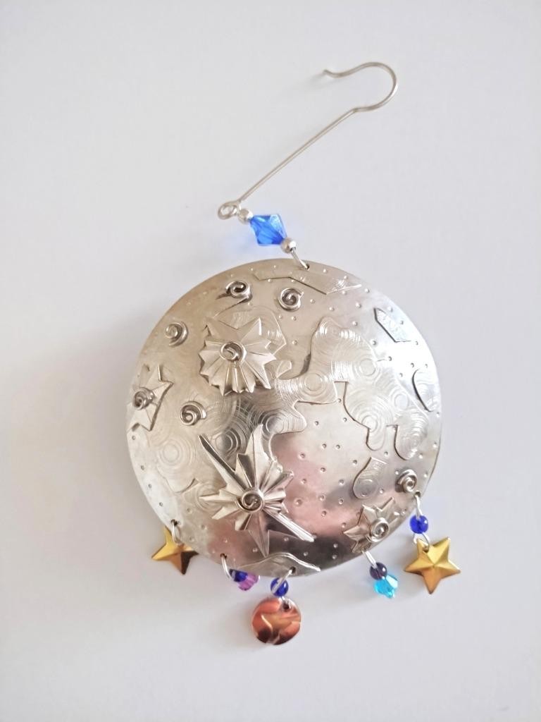 Surface of the Moon 3-D Celestial Ornament Metal Fair Trade Pilgrim Imports New Surface of the Moon 3-D Celestial Ornament Metal Fair Trade Pilgrim Imports New