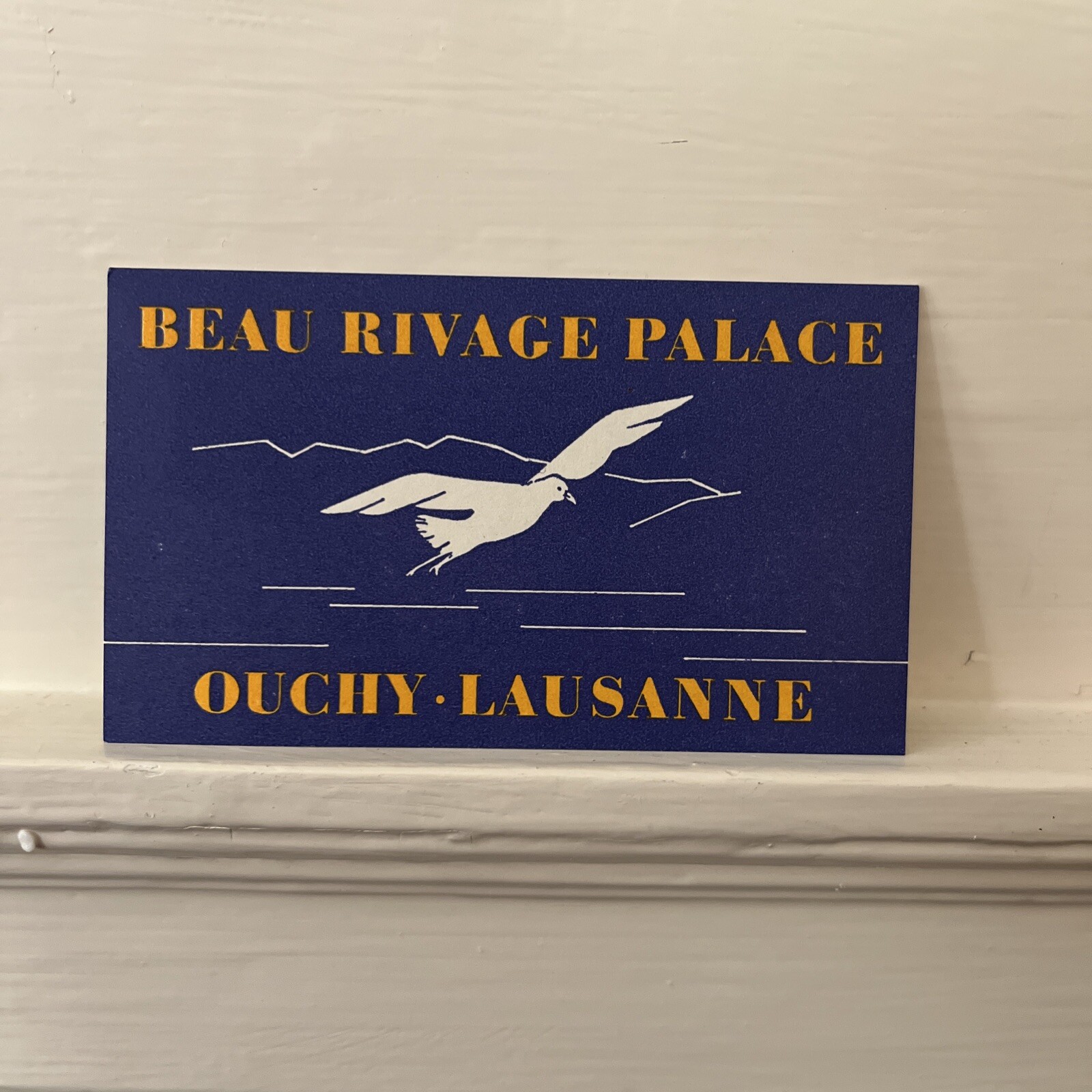 Vtg Antique 1930s Beau Rivage Palace Ouchy Lausanne Switzerland Luggage  LABEL