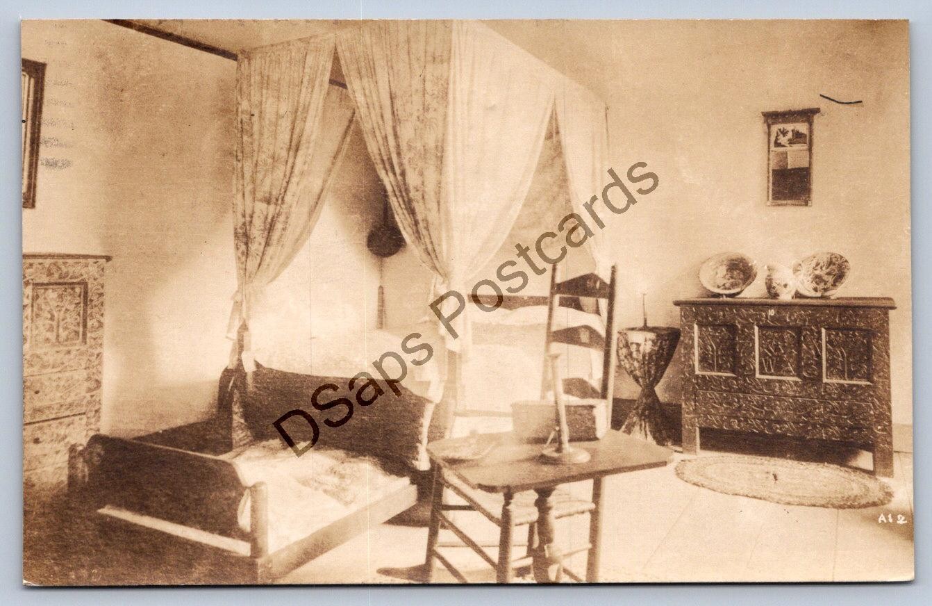 K65/ East Northfield Massachusetts RPPC Postcard c1920s Interior Bedroom 482