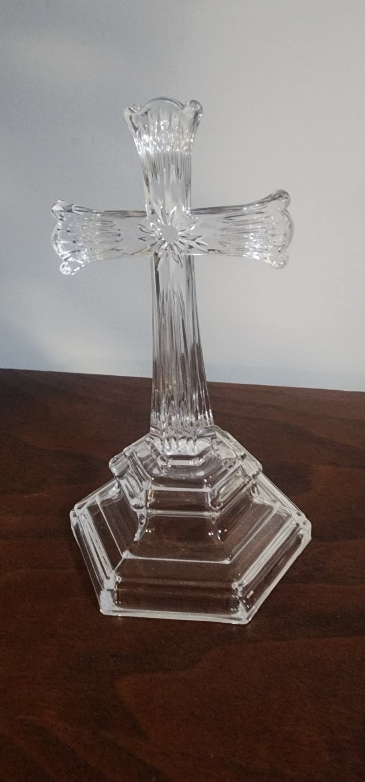 Vintage Deplomb Lead Crystal Cross 7\