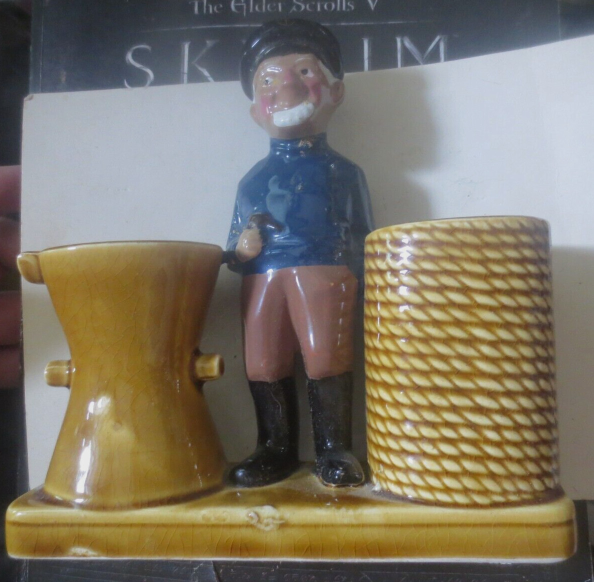 Vintage Olimco Sea Captain Cigar Cigarette Stand Figure Toothpick Holder Vintage Olimco Sea Captain Cigar Cigarette Stand Figure Toothpick Holder