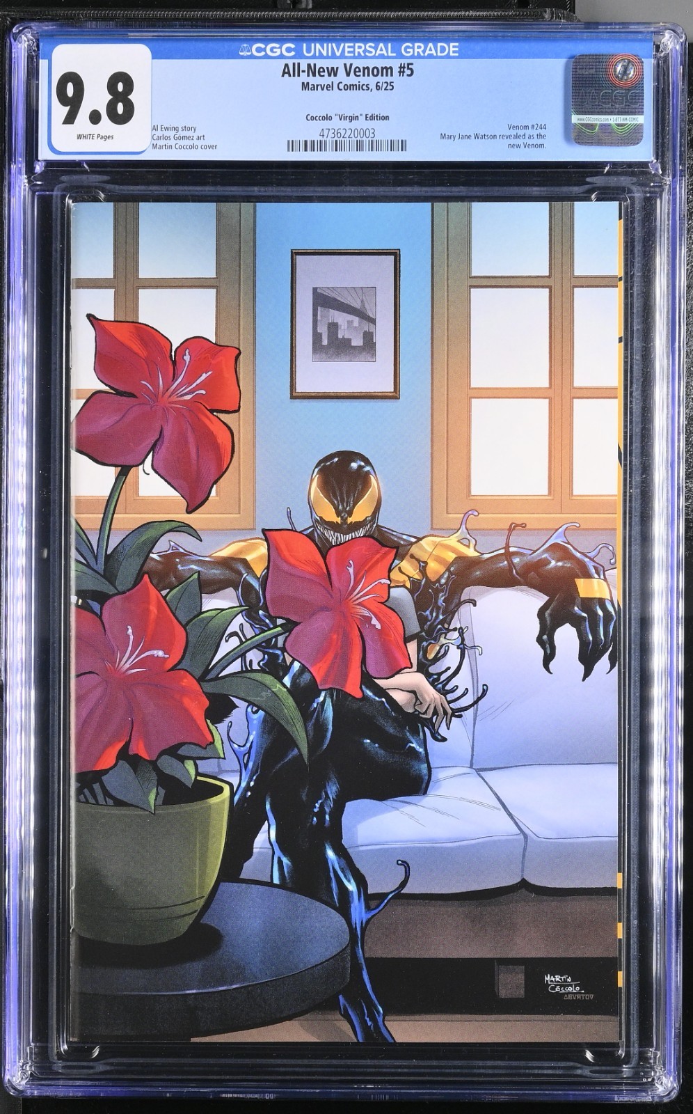 All-New Venom #5 Coccolo 1:100 Spoiler Virgin Variant (2025) CGC 9.8 LOW POP