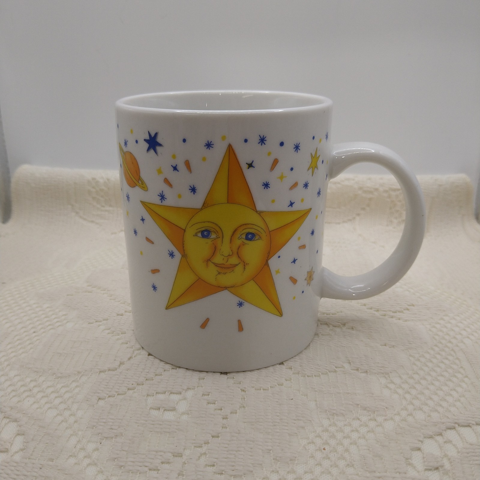 Vintage Studio Nova Starburst Coffee Mug 10 oz #MZ401 Celestial Glazed Porcelain