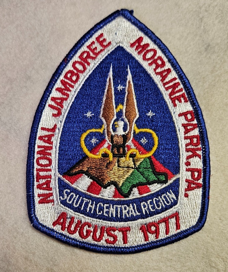 1977 Boy Scout National Jamboree SOUTH CENTRAL REGION Pocket/Shoulder Patch