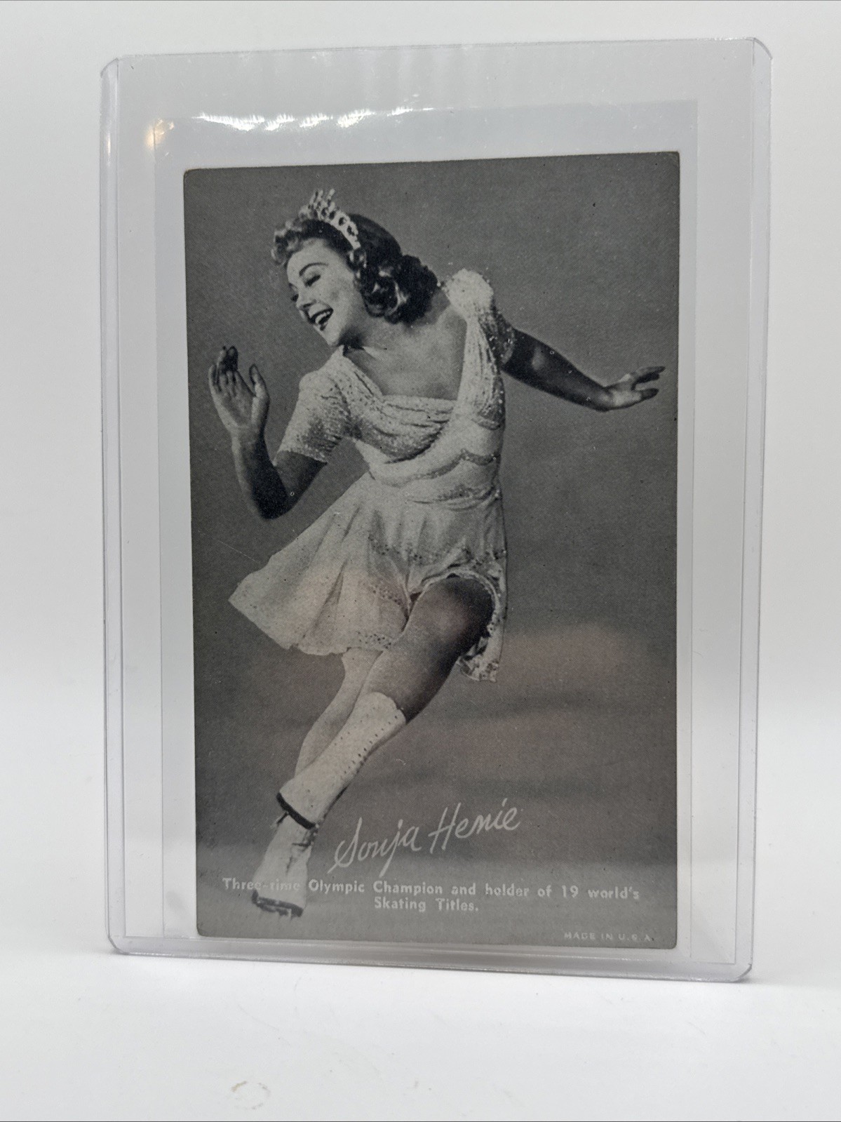 1948-49 Exhibit Sports Champions Sonja Henie Olympic Figure Skating Card W469