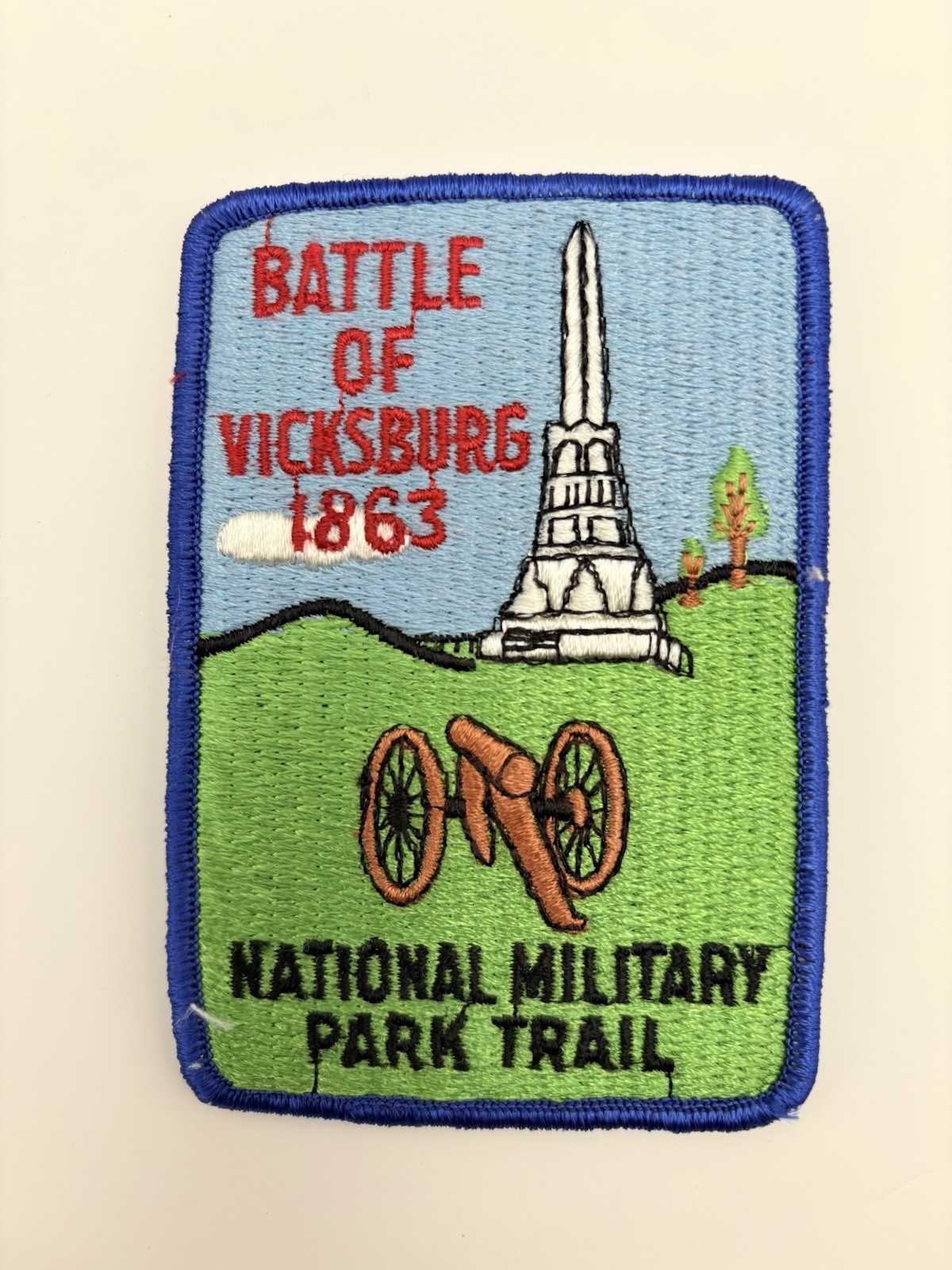 Vicksburg National Military Park Battle 1863 Plastic Back BSA Trail Patch