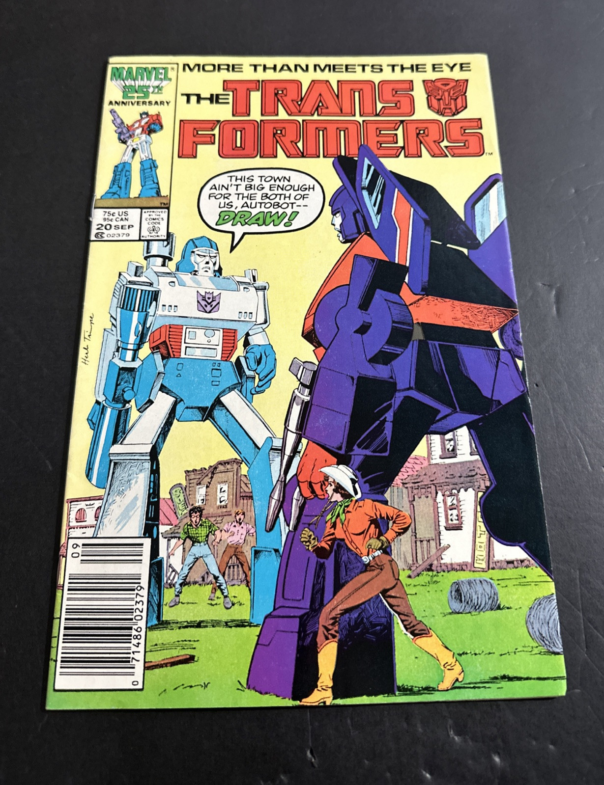 Transformers #20 1986 Newsstand Megatron Cover 6.5 Bg14