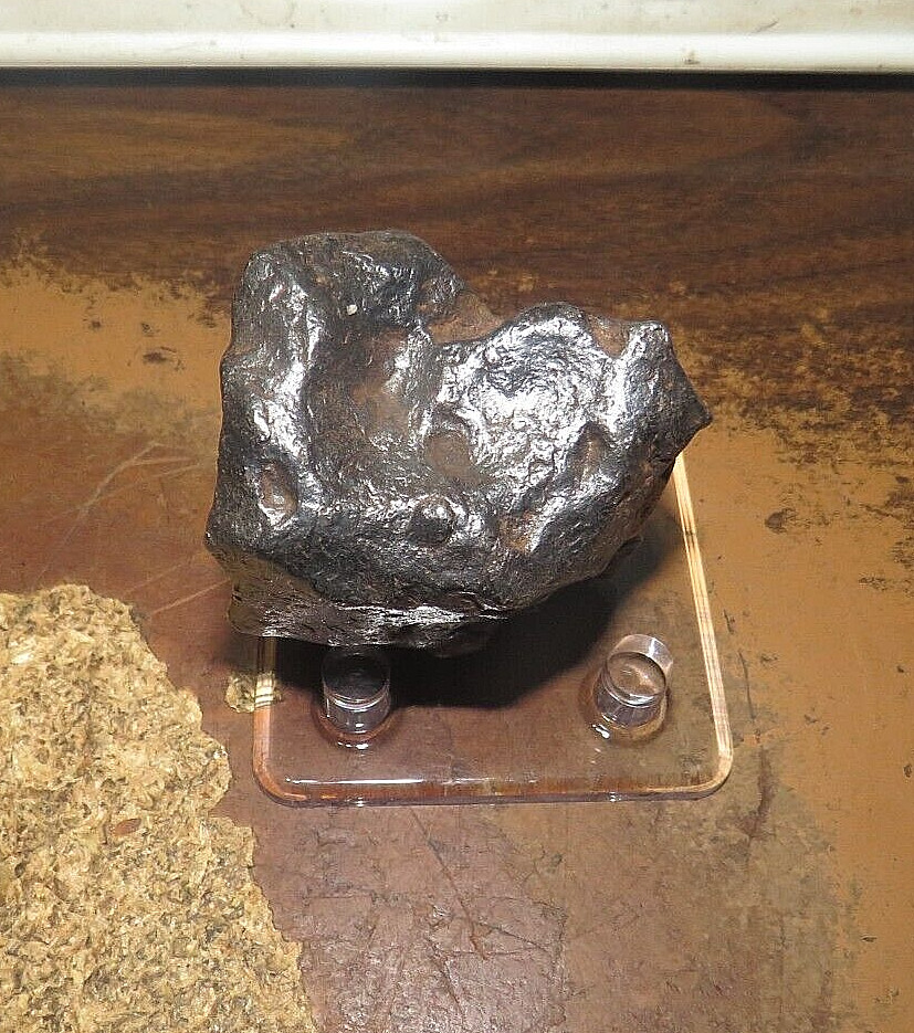 388 gm . CANYON DIABLO IRON METEORITE MUSEUM GRADE ARIZONA  STAND .85 # JAL