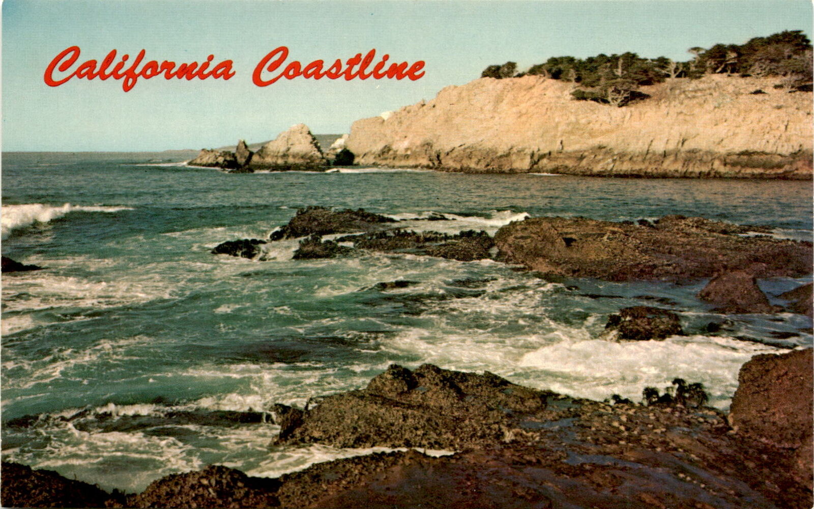 Vintage California Coastline Postcard - Stunning Ocean View