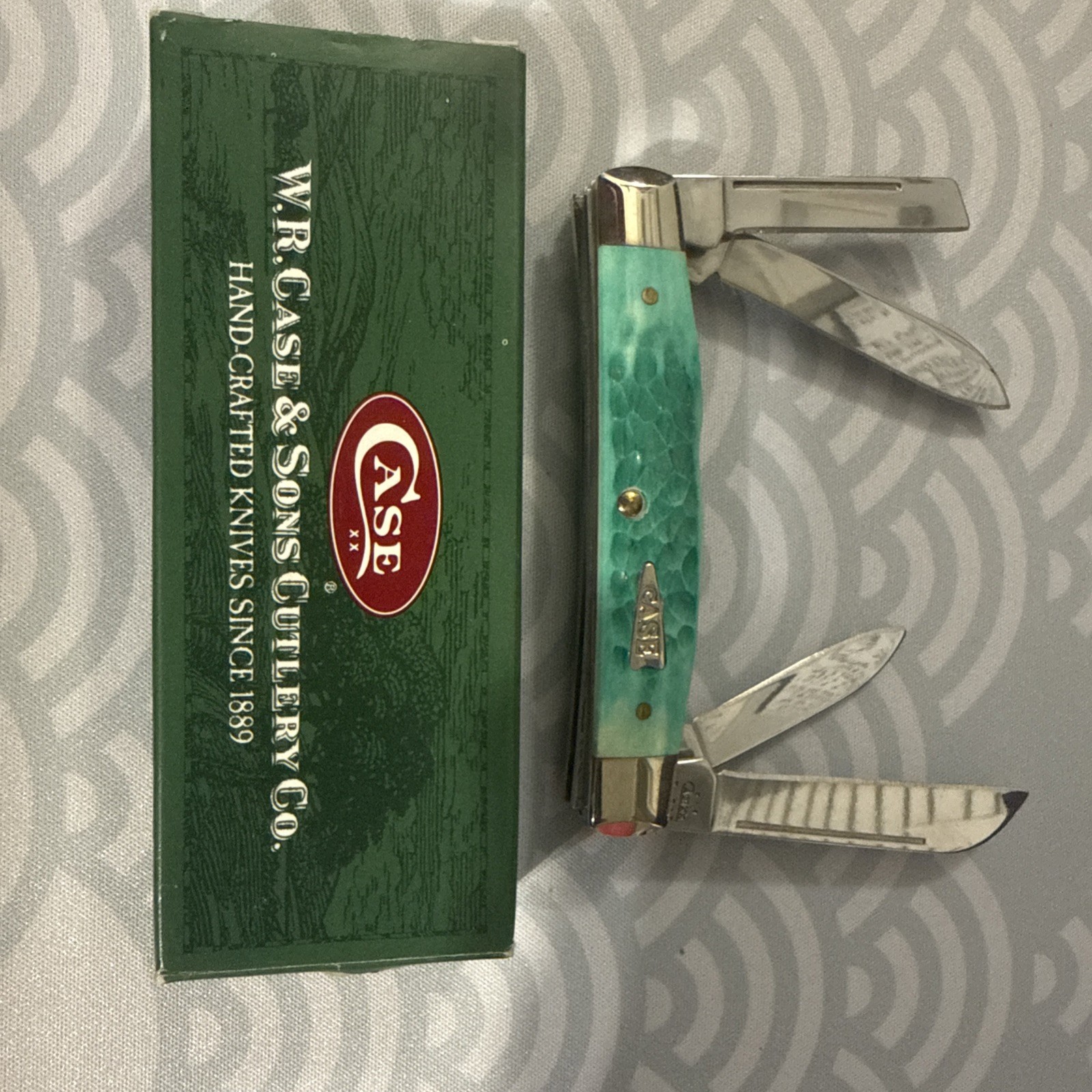 Case XX 64052 SS Jade Green Congress 4 Blade Folding Pocket Knife USA 2003