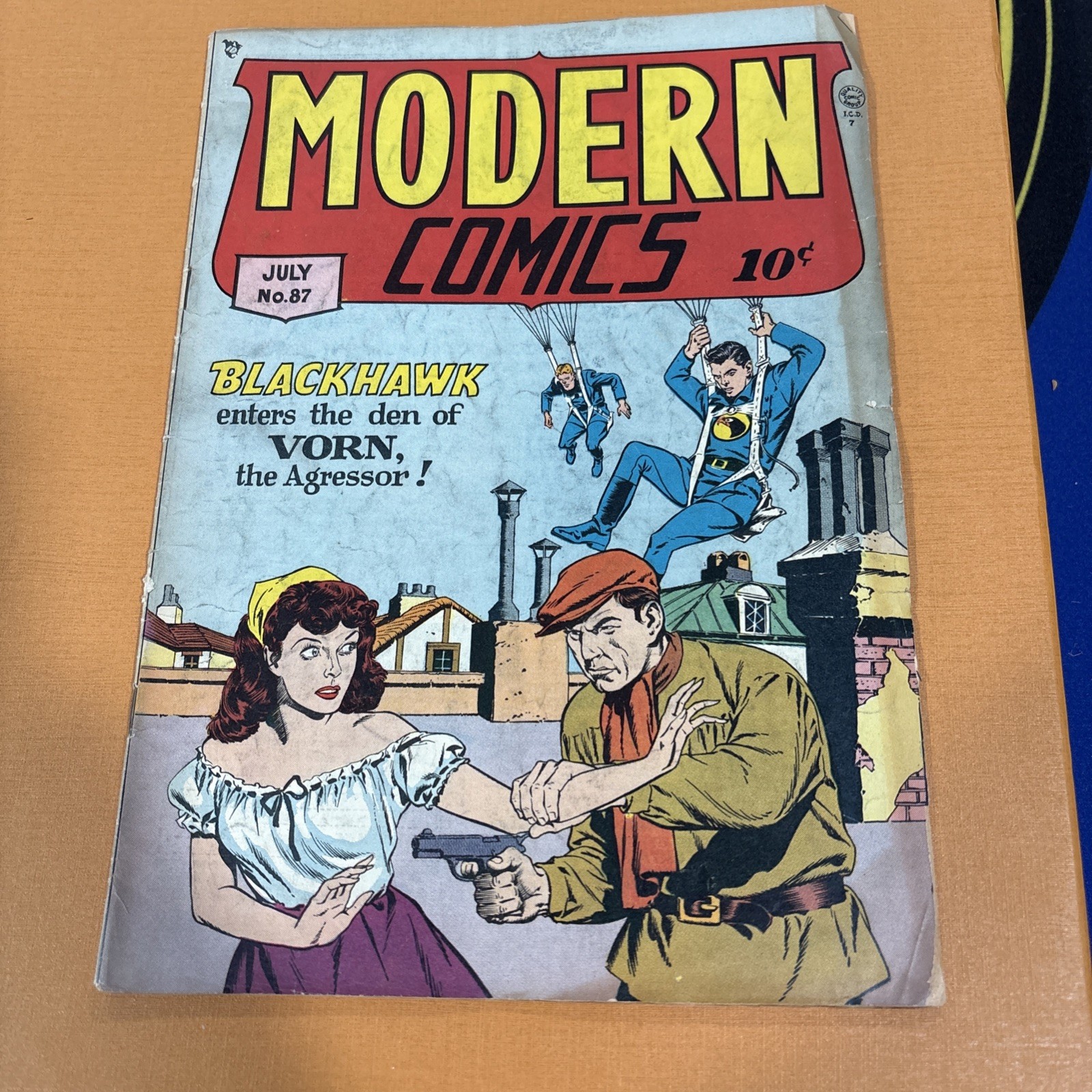 MODERN COMICS #87  1949 TORCHY STORY GGA EZRA BLACKHAWK HTF RARE