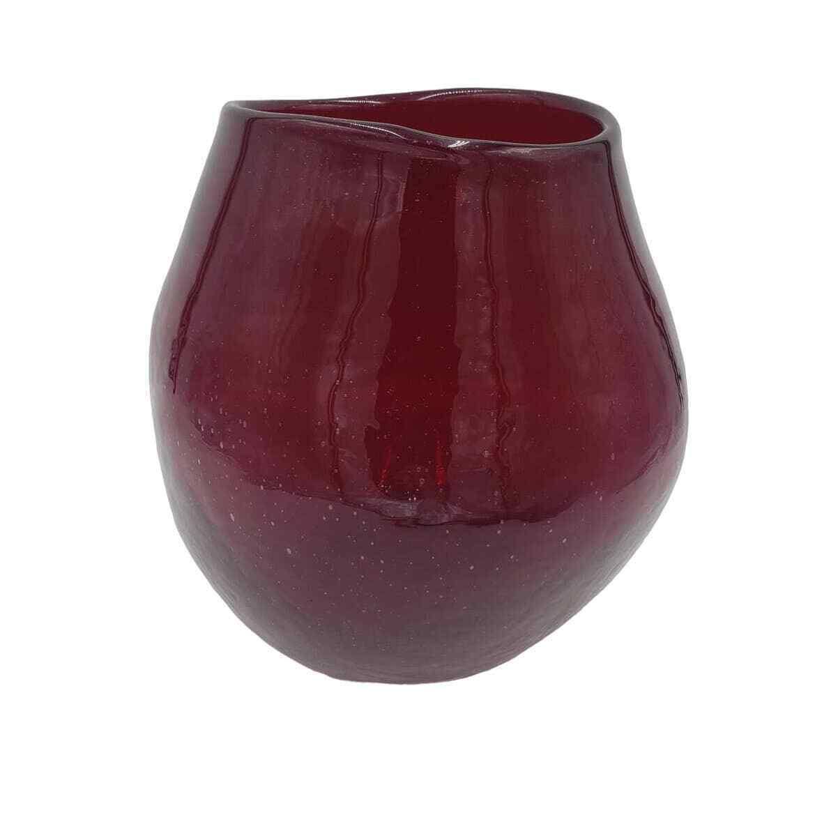 Heavy Rare EI8HTEEN 18 Karat Vase Hand Blown Glass Orchid 10\