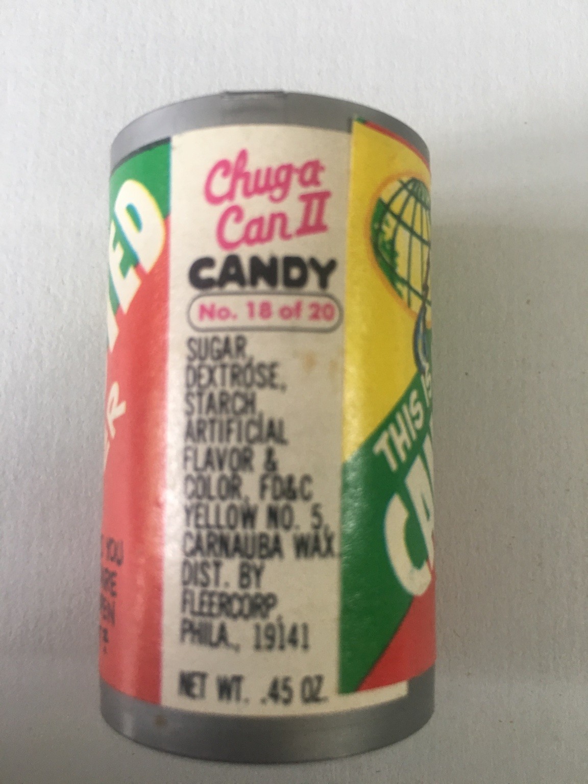 Fleer Chuga Can II Candy No. 18 of 20 Original Packaging Phila