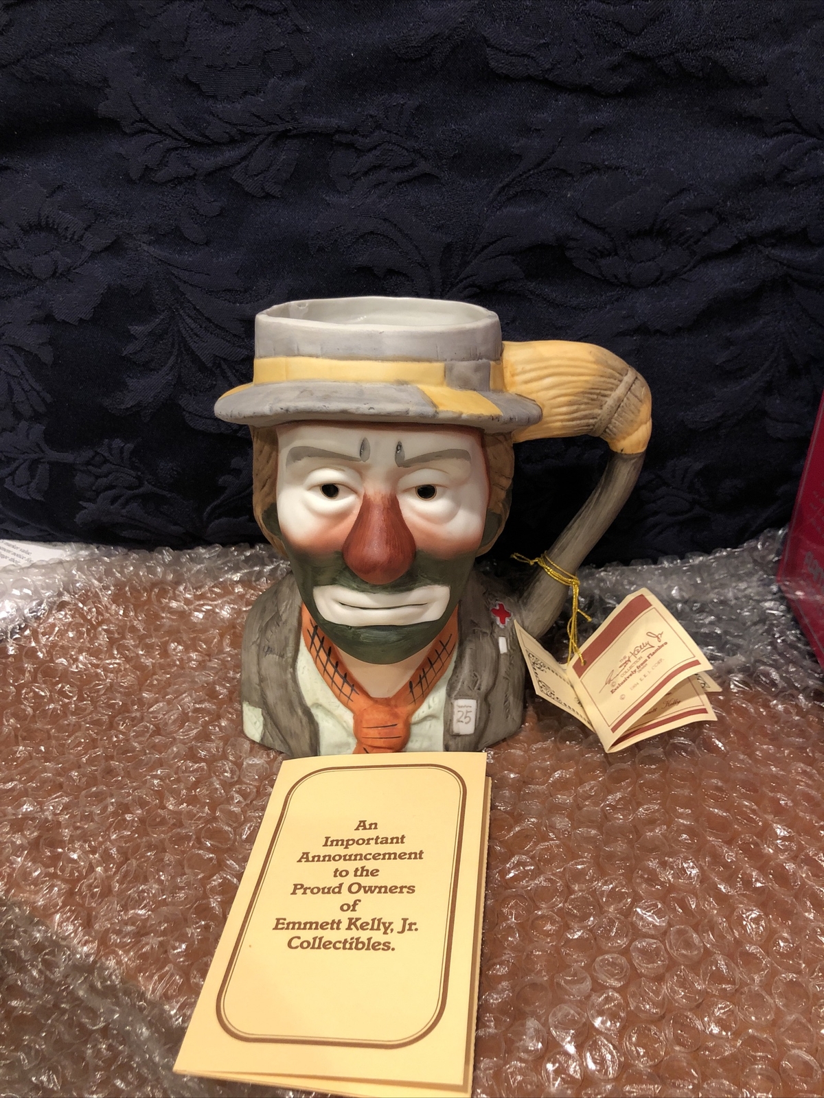Emmett Kelly Jr. Vintage Wind-Up Musical Mug with Original Box New 1980s