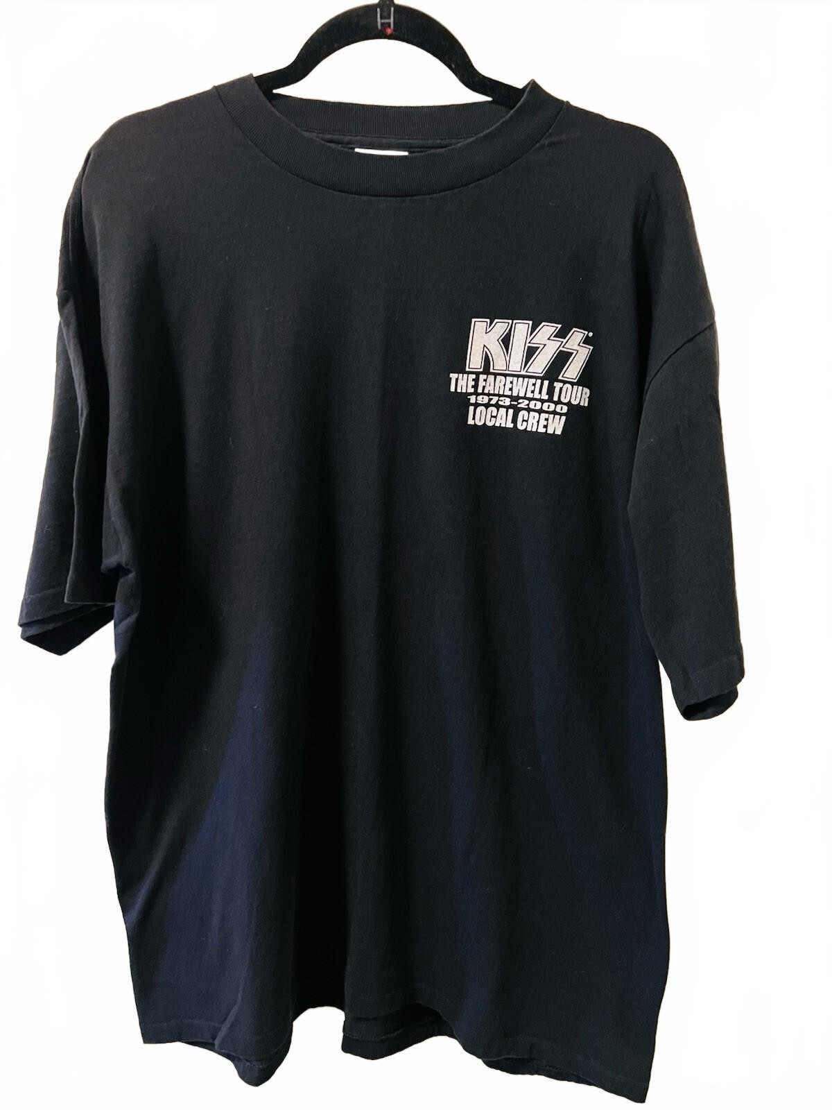 KISS Crew Shirt Farwell Tour 1973-2000 All Sport Events Tag KISS Crew Shirt Farwell Tour 1973-2000 All Sport Events Tag