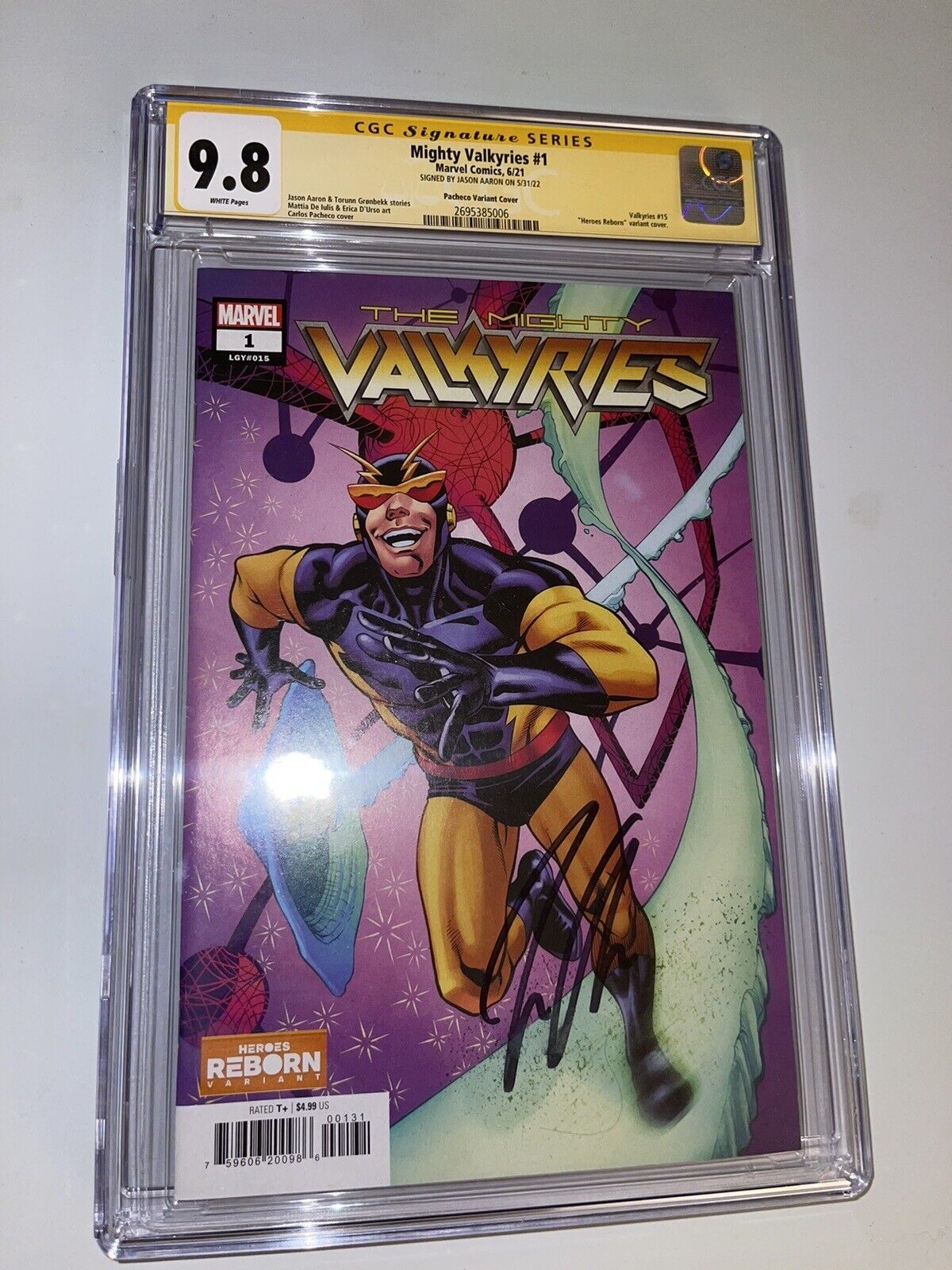 MIGHTY VALKRIES #1 CGC SS 9.8 Signed by JASON AARON PACHECO VARIANT COVER 2021