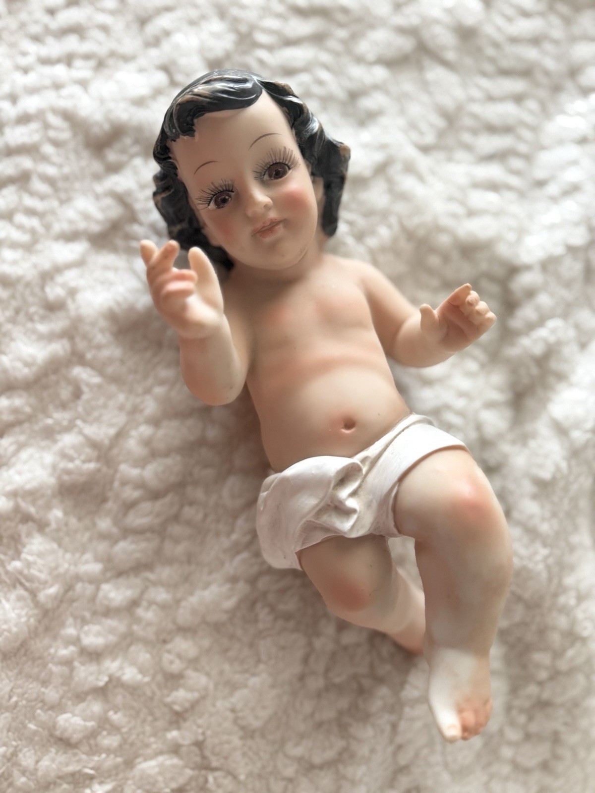 Blessed Baby Jesus Figurine 10 Inches Beautifully Crafted Details. Ceramic