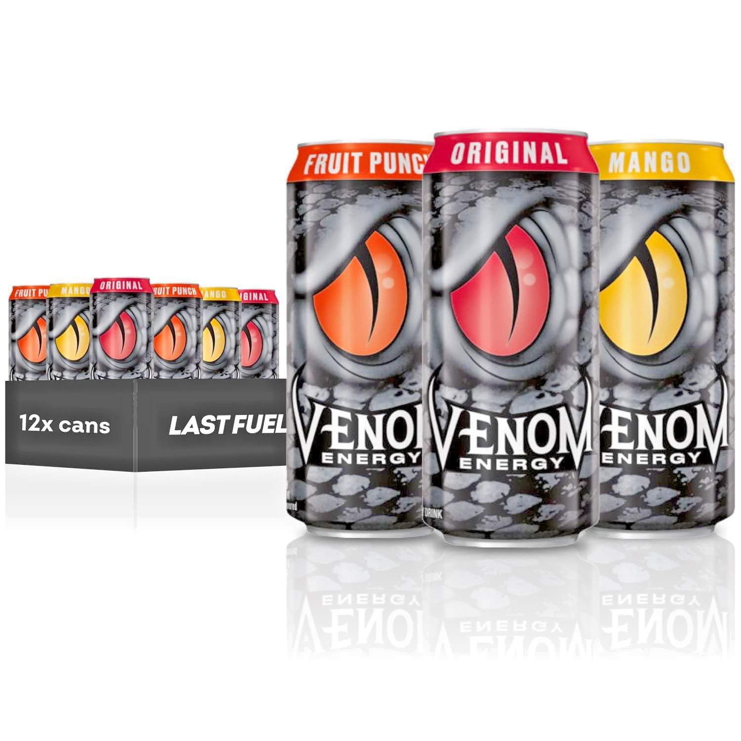 Venom Energy Drink Variety Pack – 12 Pack | 16 oz Cans | Original, Mango & Fruit Venom Energy Drink Variety Pack – 12 Pack | 16 oz Cans | Original, Mango & Fruit