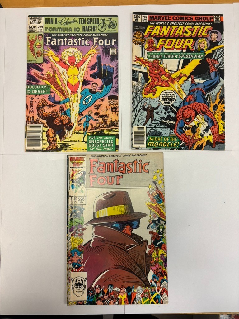 Vintage Fantastic Four Marvel Comic Book Lot of 3 – 1979–1986