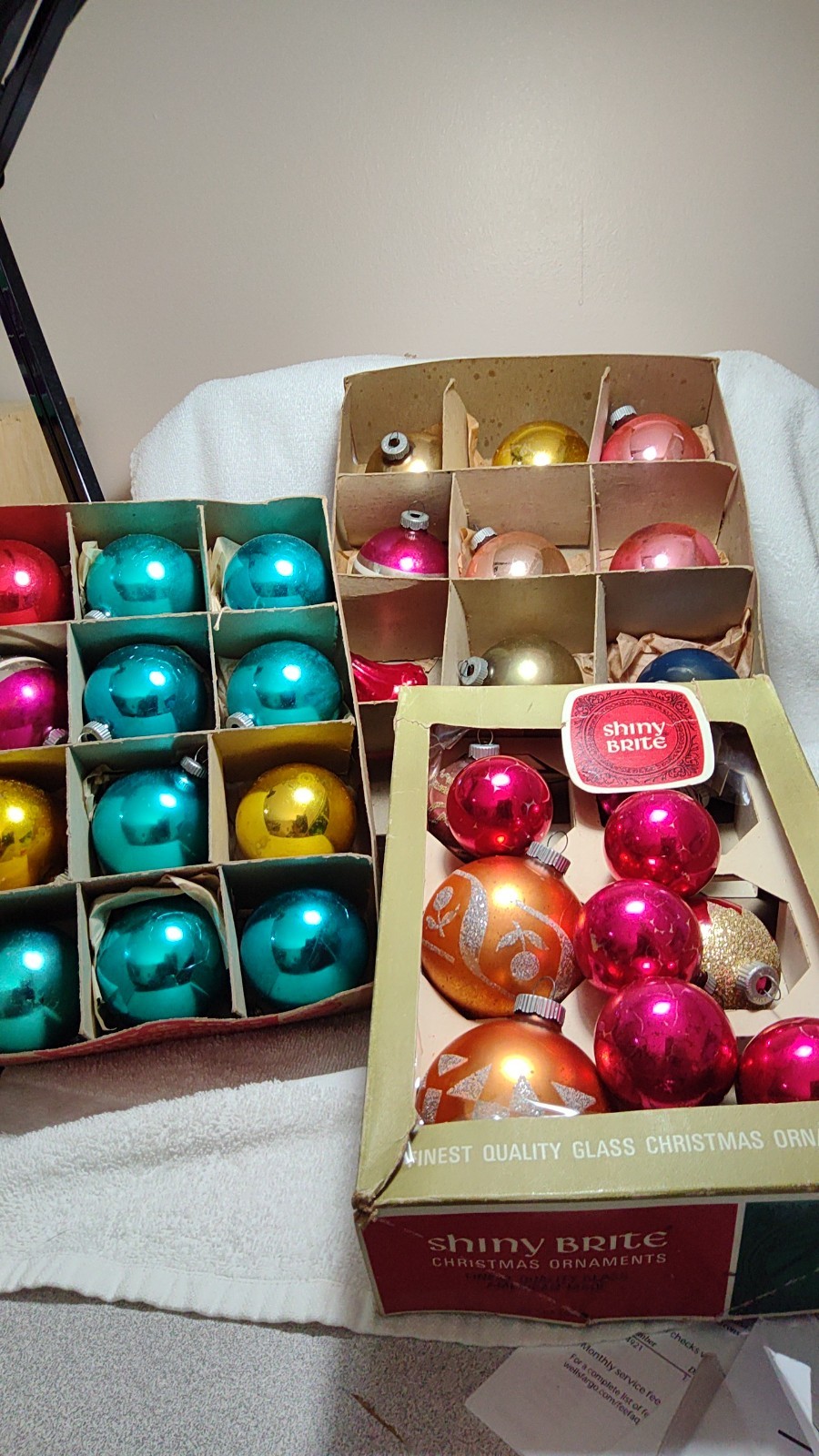 Lot of 32 Vintage SHINY BRITE Mercury Glass Christmas Ornaments -  Made In USA