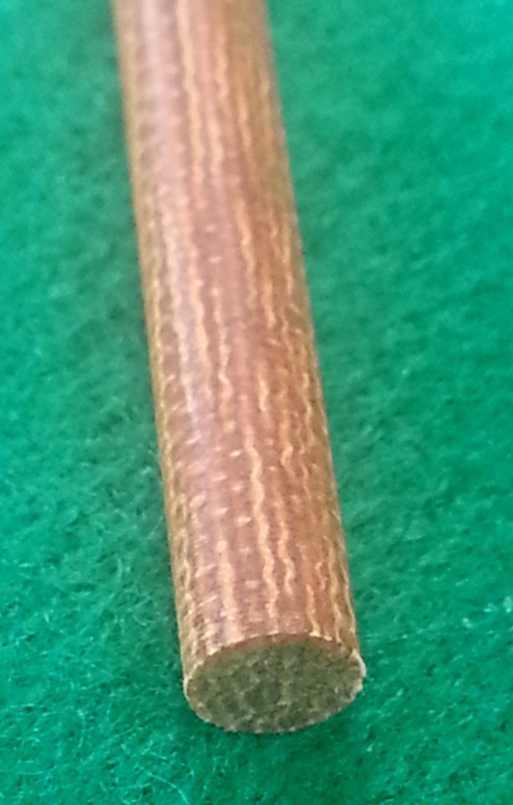 1 Foot of Natural Brown Canvas Micarta Rod .250