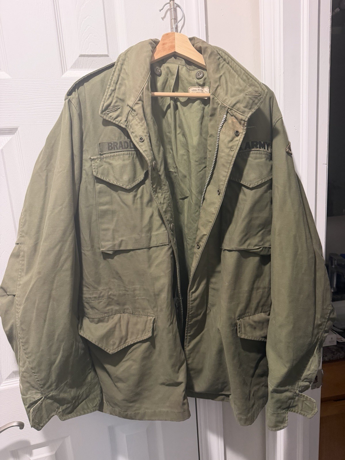 Vtg VietnamUS Army2nd Gen M-65 Field Jacket OG-107 Aluminum Zip Medium Long 50th