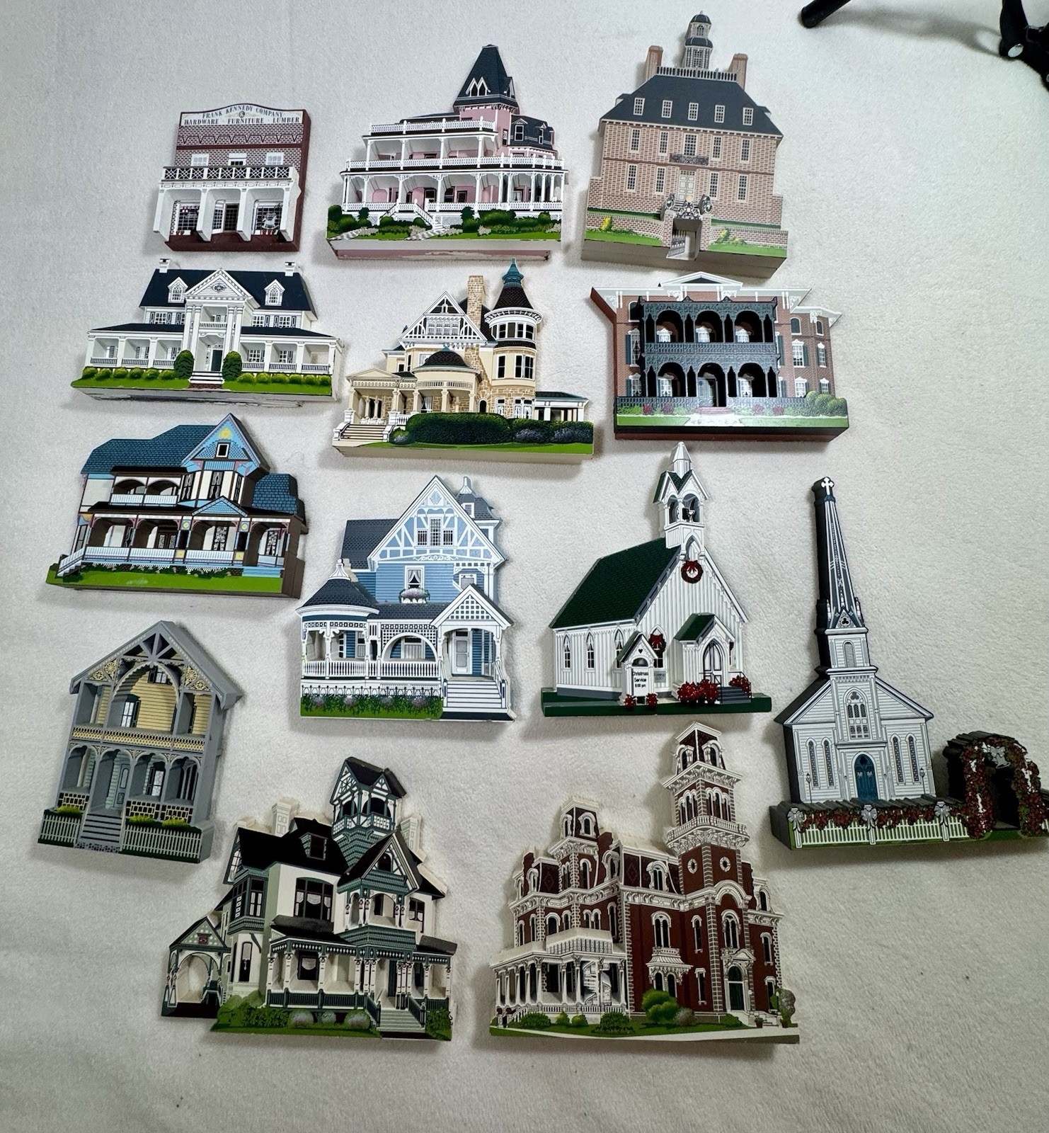 VTG Lot Of 13 Sheila’s Houses Shelf Sitters Collectibles 3D   Signed Cottagecore