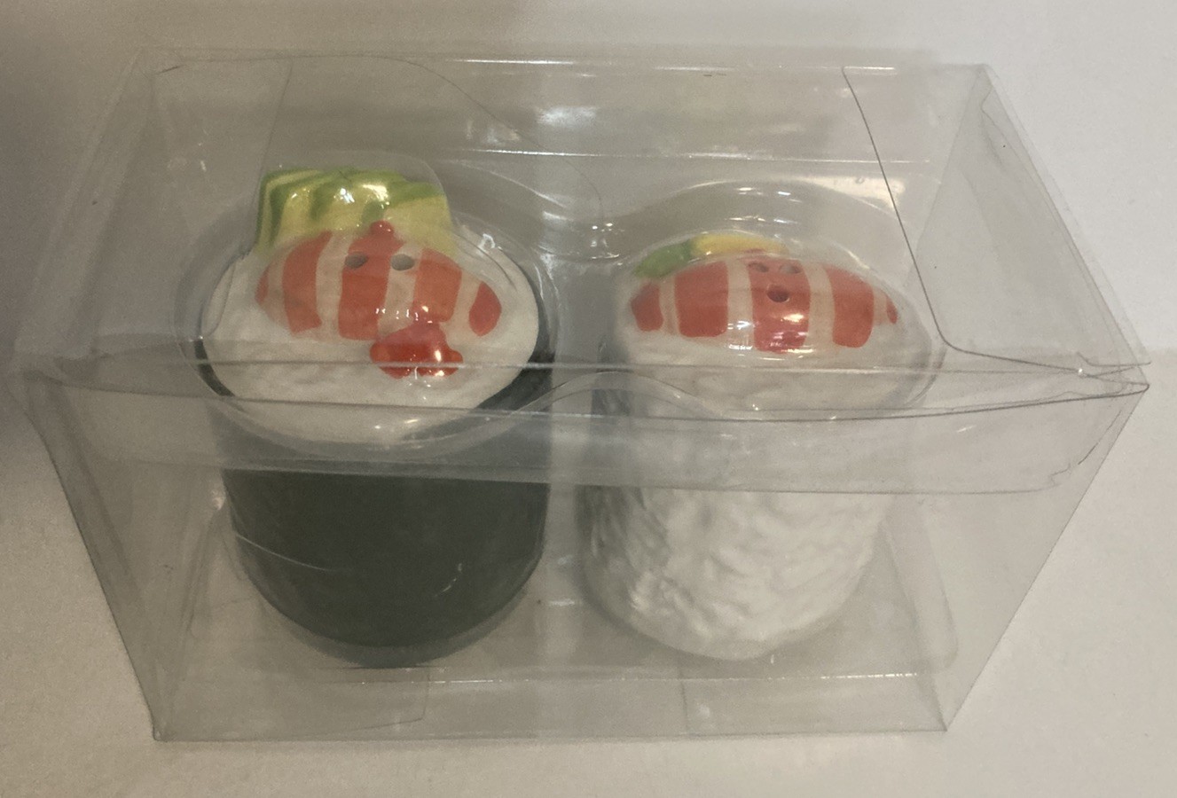 NEW Hobby Lobby Market Square 3” Shrimp Sushi Rolls Salt Pepper Shakers SAME DAY NEW Hobby Lobby Market Square 3” Shrimp Sushi Rolls Salt Pepper Shakers SAME DAY